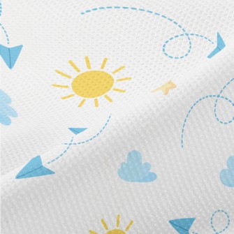 Paper Airplane And Sky Piqué