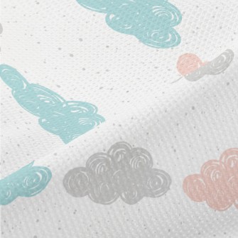 Three Color Cloud Graffiti Piqué
