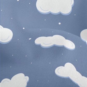 Cartoon Snowy Sky Lightweight Performance Linen