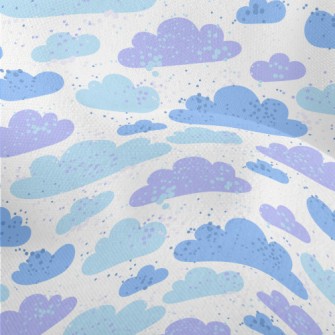Blue Purple Clouds Lightweight Performance Linen