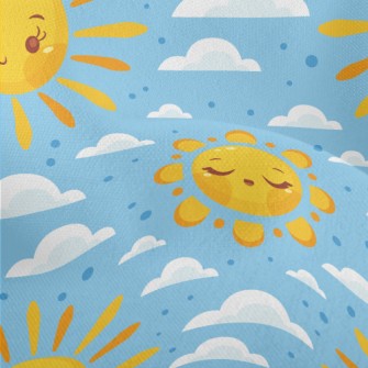 Cute Cartoon Sun Lightweight Performance Linen