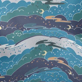 Magic Fairy Tale Night Sky Lightweight Performance Linen