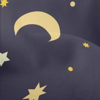 Cartoon Stars And Moon Lightweight Performance Linen