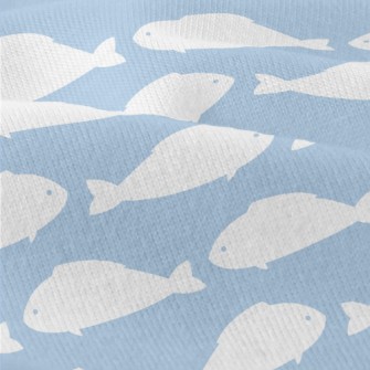 White Fish Silhouette Modern Jersey