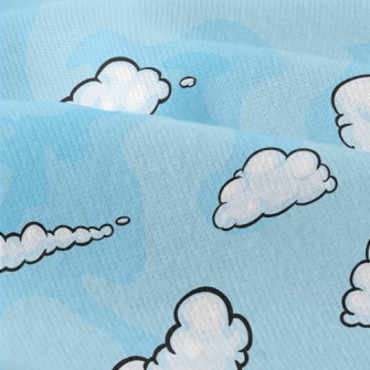 Cartoon Blue Clouds Modern Jersey