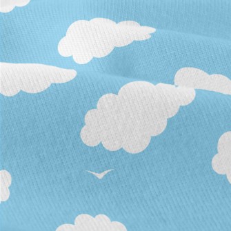 Flying Birds And White Clouds Modern Jersey