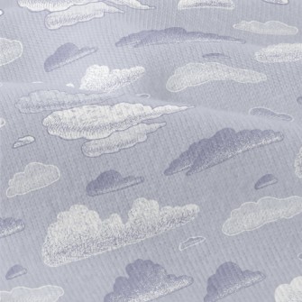 Purple Hand Drawn Clouds Modern Jersey