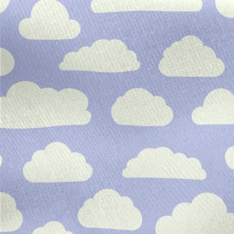 Blue Sky With Clouds Jersey Backed Fleece
