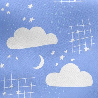 Hand Drawn Stars In The Night  Jersey Backed Fleece