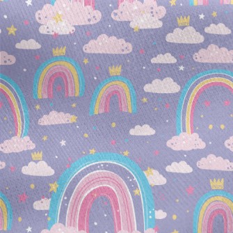 Fantasy Crown Rainbow Jersey Backed Fleece
