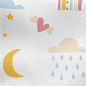 Fairytale Love Rainbow Jersey Backed Fleece