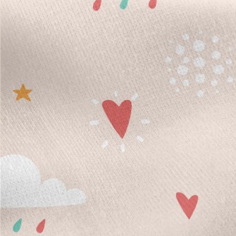 Shooting Stars And Rainbows Jersey Backed Fleece