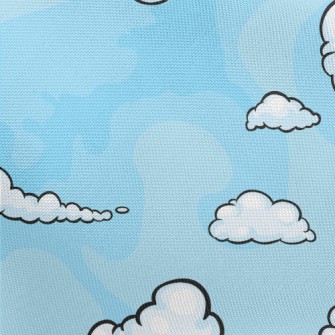Cartoon Blue Clouds Pongee