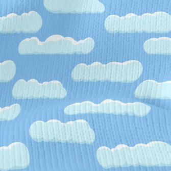 Long Cartoon Cloud Stretch Jersey