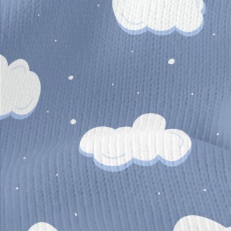 Cartoon Snowy Sky Stretch Jersey