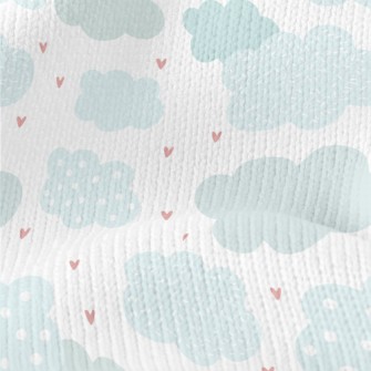 Hand Drawn Clouds And Love Hea Stretch Jersey