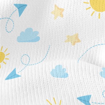 Paper Airplane And Sky Stretch Jersey