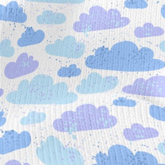 Blue Purple Clouds Stretch Jersey