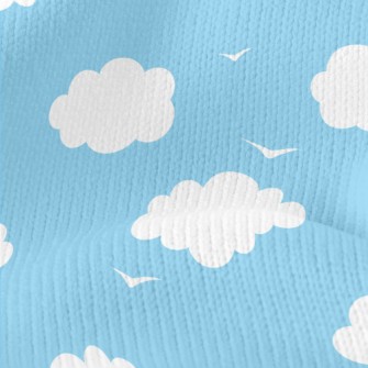 Flying Birds And White Clouds Stretch Jersey