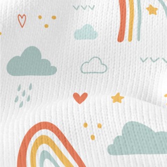 Cute Hand Drawn Rainbow Stretch Jersey