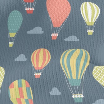 Colorful Pattern Hot Air Ballo Stretch Jersey