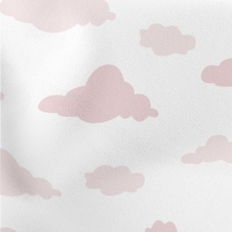 Cute Pink Clouds Lightweight Cotton Poplin