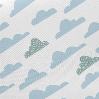 Hand Drawn Pattern Clouds Midweight Cotton Poplin