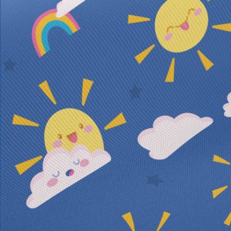 Happy Cartoon Sun Midweight Cotton Poplin