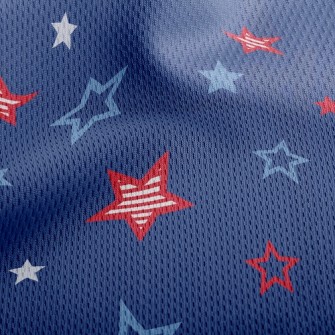 American Flag Stars Athletic Mesh Flat Back