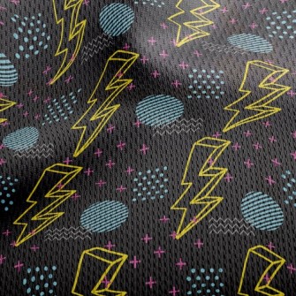 Three-dimensional Lightning Athletic Mesh Flat Back