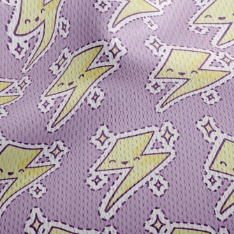 Smiley Lightning Athletic Mesh Flat Back