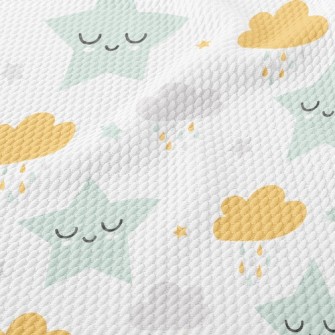 Stars And Clouds Birdseye Piqué