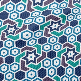 Hexagonal Star Birdseye Piqué
