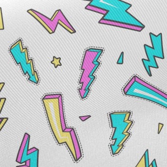 3D Fluorescent Lightning Twill