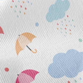 Rainbow Raindrop Umbrella Standard Corduroy