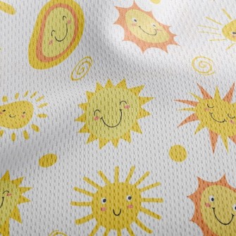 Sun With Changeable Expression Athletic Mesh Flat Back