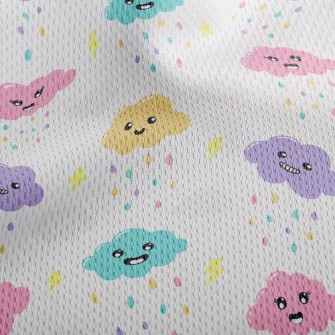 Weird Expression Clouds Athletic Mesh Flat Back