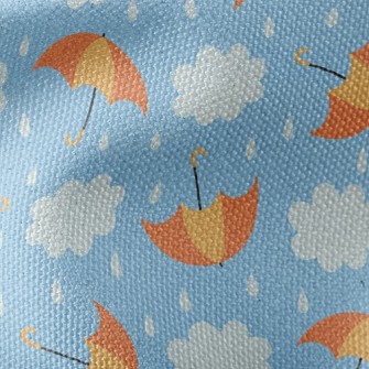 Bright Umbrella Raindrops Waterproof Canvas