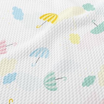 Colorful Umbrellas Birdseye Piqué