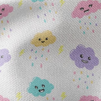 Weird Expression Clouds Waterproof Canvas