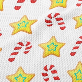 Star Cookies Candy Canes Birdseye Piqué