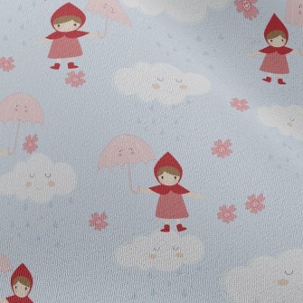Little Girl Holding Umbrella Chiffon