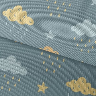 Stars Moon Dark Clouds Waterproof Oxford