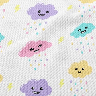 Weird Expression Clouds Birdseye Piqué