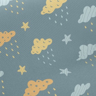 Stars Moon Dark Clouds Twill