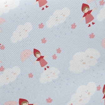 Little Girl Holding Umbrella Twill