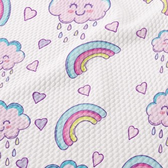 Love Cloud Rainbow Birdseye Piqué