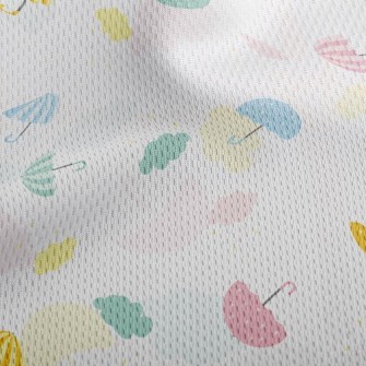 Colorful Umbrellas Athletic Mesh Flat Back