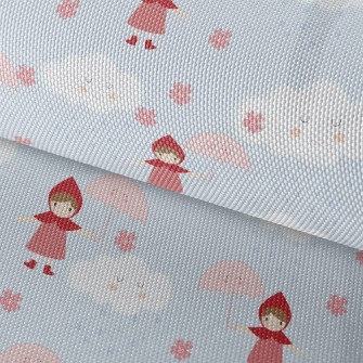 Little Girl Holding Umbrella Waterproof Oxford