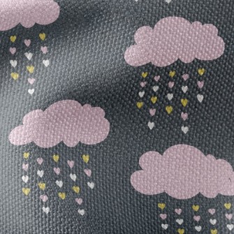 Pink Clouds Love Rain Waterproof Canvas